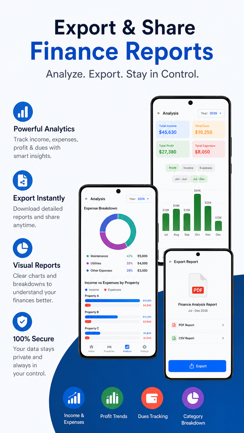 Export & Share Finance Reports preview